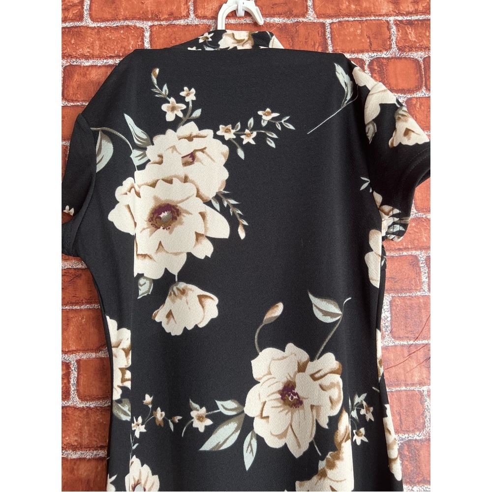 Shein Mock-Neck Floral Print Bodycon Dress - Picture 8 of 9